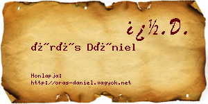 Órás Dániel névjegykártya